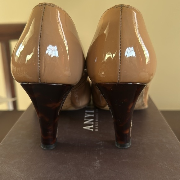 Anyi Lu Emily Bisque tan tortoise shell, heel classic designer pumps heels shoes - Picture 8 of 16